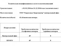 Объявление о проведении тендера