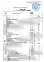 Уведомление об изменениях в тарифной смете на производство тепловой энергии