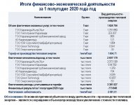 ОТЧЕТ ТОО "КАРАГАНДА ЭНЕРГОЦЕНТР" ЗА I ПОЛУГОДИЕ 2020 ГОДА